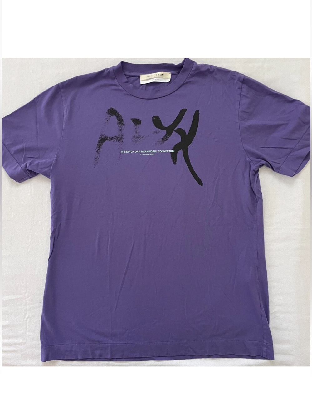 1017 ALYX 9SM Purple Graphic Logo T-Shirt Men’s L Made in Italy